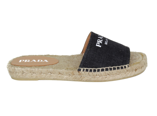 NEW PRADA Women's Denim Sandals