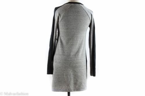 NWT RACHEL Rachel Roy Long Sleeve Sweater Dress, Black/Gray Size XS