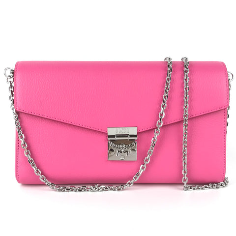 NEW MCM Medium Millie Leather Crossbody, Pink