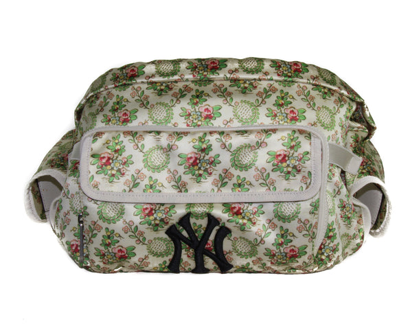 NEW GUCCI 536842 NY Yankees Patch Satin Silk Floral Belt Bag Convertible Backpack