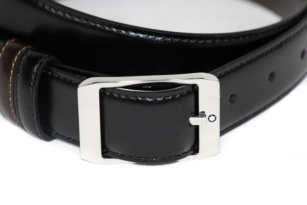 MONTBLANC Men's Classic Line Reversible Black Brown Leather Belt 36/90