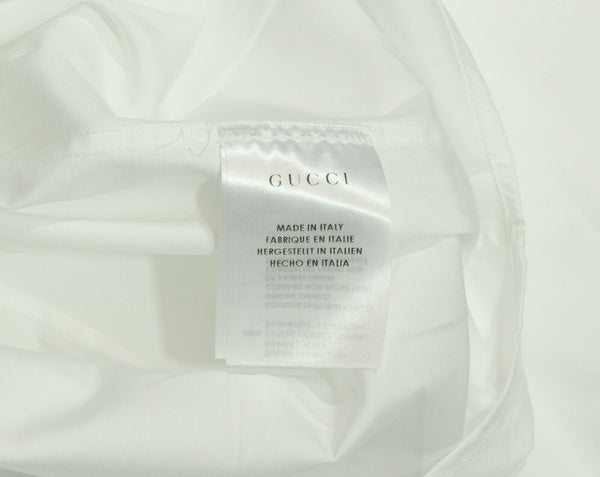 NEW/AUTH GUCCI 307635 Men's Skinny Piece Dyed Popeline Cotton Shirt, Sz 16/41