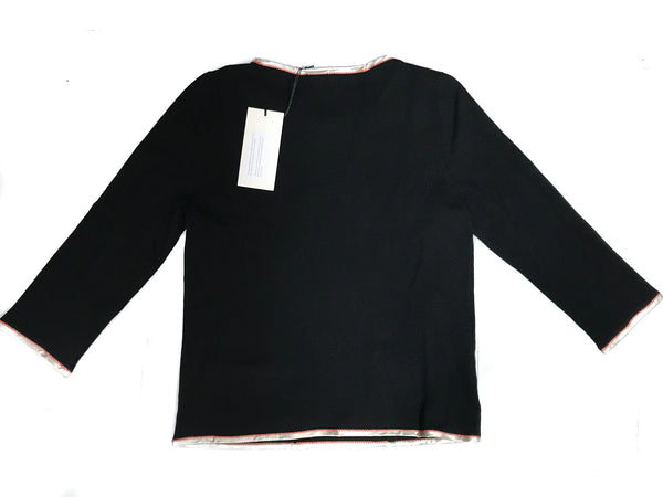 NEW GUCCI 501401 Women's Crewneck Cashmere Ribbon Sweater Top, Sz S