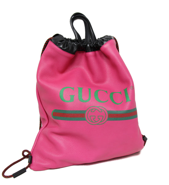 NEW GUCCI 516639 Leather Backpack, Pink