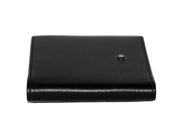 NEW MONTBLANC Men's Meisterstuck Leather Bifold Wallet, Black/Blue