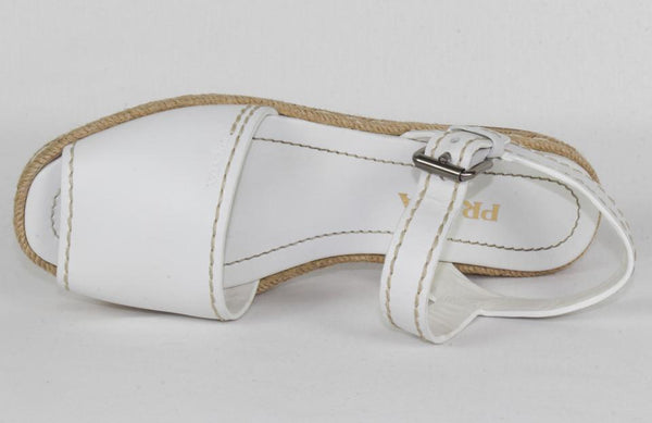 NEW PRADA Women's Montana Leather Sandals, Size 38.5 / 7.5 US