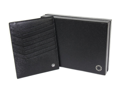 NEW MONTBLANC Westside Leather Long Pocket Credit Card Holder, Black