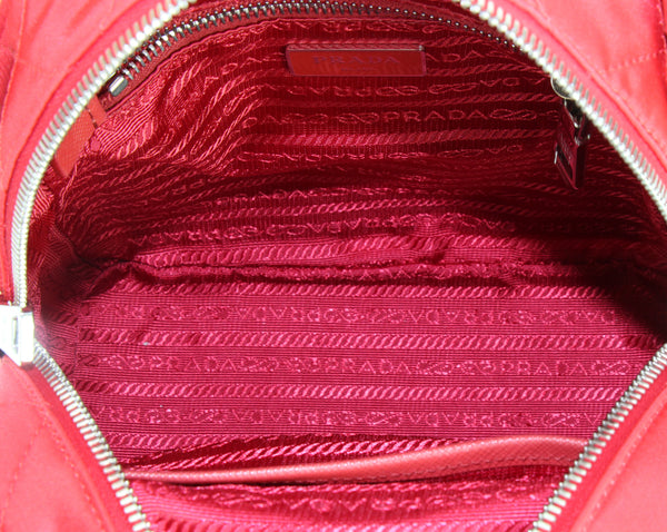 NEW PRADA Zaino Quilted Nylon Backpack Bag, Fuxia