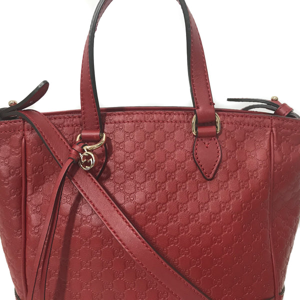 NEW GUCCI 449241 GG Microguccissima Leather Small Crossbody Bag, Red