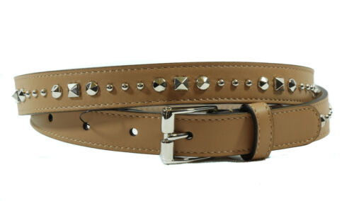 NEW/AUTHENTIC GUCCI 380561 Studded Leather Belt, Camelia 90-36