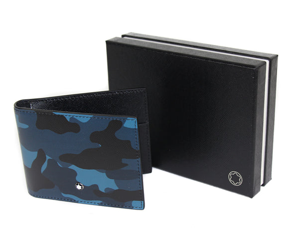 NEW MONTBLANC Sartorial Leather Camouflage Money Clip Bifold Wallet