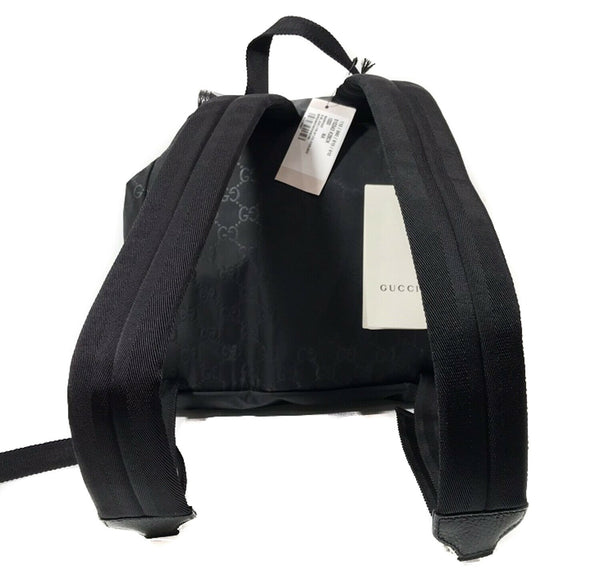 NEW/AUTHENTIC GUCCI 510343 Nylon GG Guccissima Backpack, Black