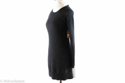 NWT RACHEL Rachel Roy Long Sleeve Sweater Dress, Black/Gray Size XS