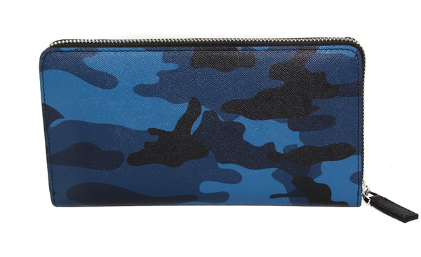 NEW MONTBLANC Sartorial Leather Camouflage Wallet, Blue