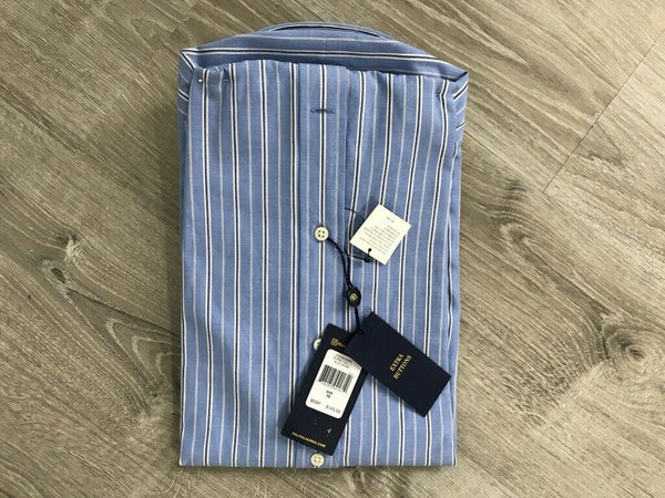 NEW POLO RALPH LAUREN Men's Slim Fit Cotton Stretch Striped Shirt, Sz 16/41