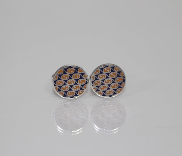 NEW/AUTHENTIC GUCCI 298822 Sterling Silver Interlocking G Cufflinks