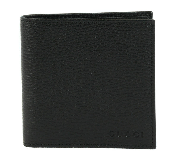 NEW/AUTHENTIC GUCCI 150413 Men's Leather Bifold Wallet, Black