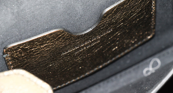 NEW ALEXANDER MCQUEEN Box 16 Metallic Grain Leather Convertible Crossbody Bag, Gold Bronze