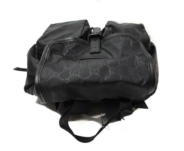 NEW/AUTHENTIC GUCCI 510343 Nylon GG Guccissima Backpack, Black