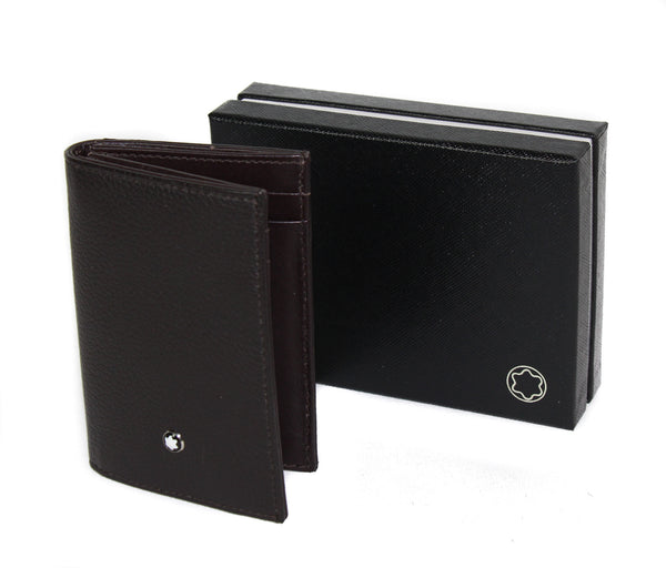 NEW MONTBLANC Meisterstuck Credit Card Holder Gusset Wallet, Brown