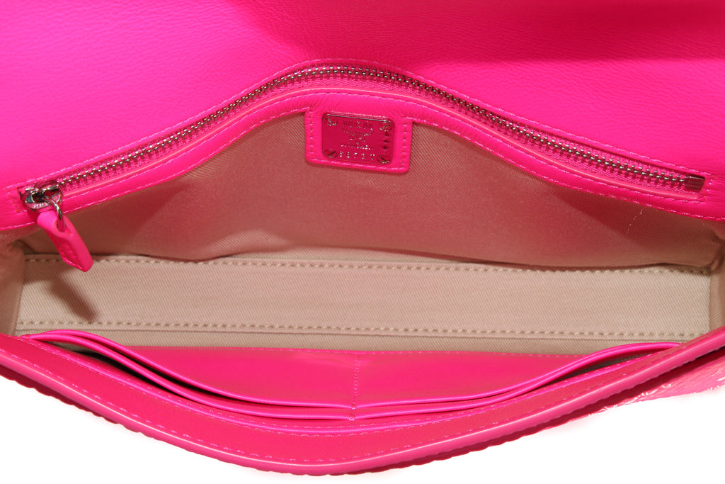 MCM Millie Monogrammed Leather Pink Coated Canvas Cross Body Bag -  MyDesignerly