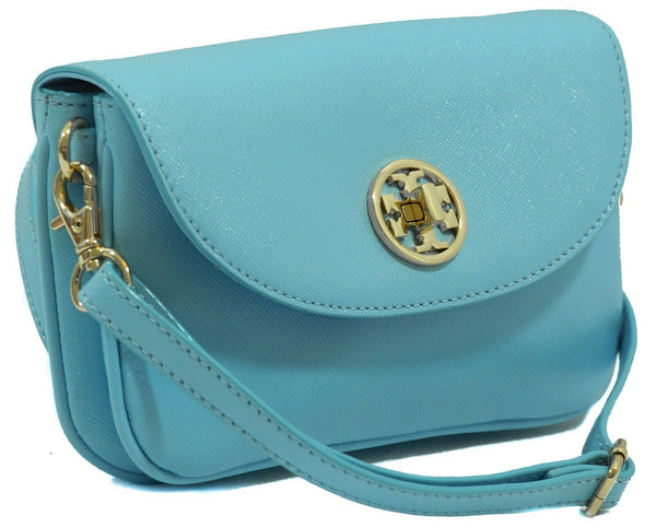 NWT TORY BURCH Robinson Crossbody Clutch Bag, Blue