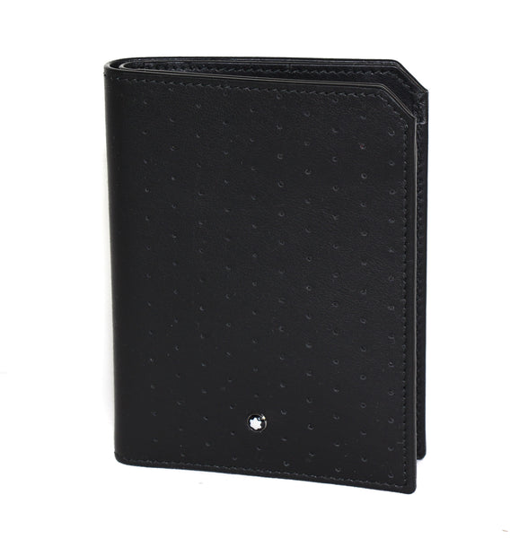 NEW MONTBLANC Urban Racing Spirit Perforated Leather Vertical Wallet, Black