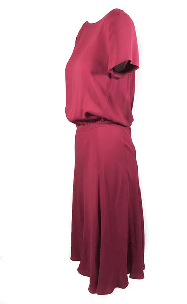 NEW/AUTHENTIC GUCCI 391978 Silk Short Sleeve Dress Petunia 40G/4US