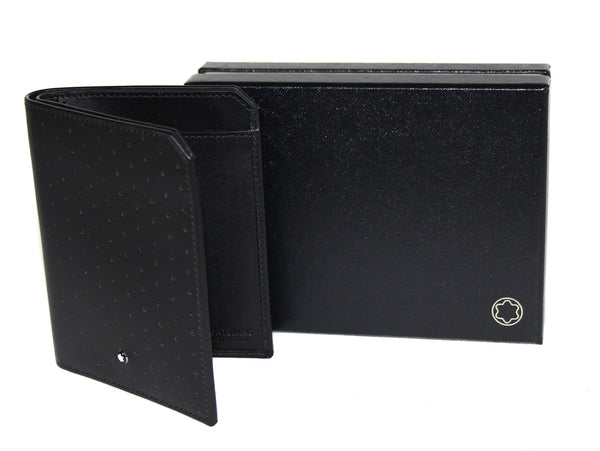 NEW MONTBLANC Urban Racing Spirit Perforated Leather Vertical Wallet, Black