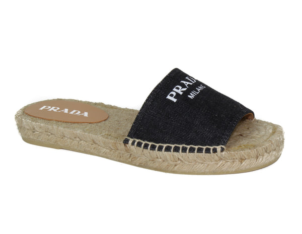 NEW PRADA Women's Denim Sandals