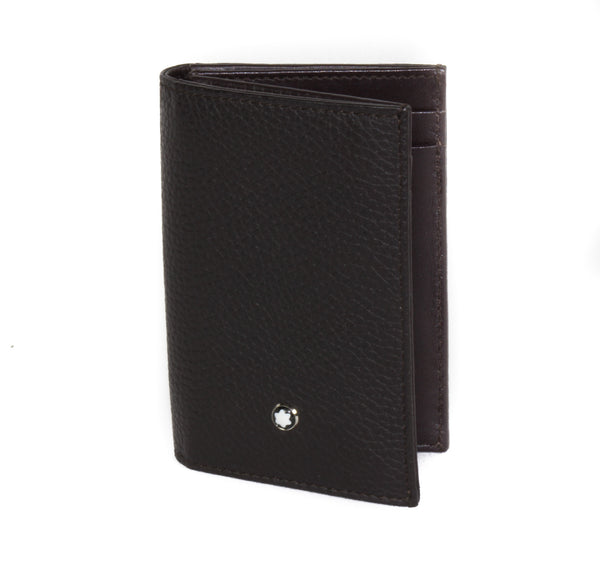 NEW MONTBLANC Meisterstuck Credit Card Holder Gusset Wallet, Brown