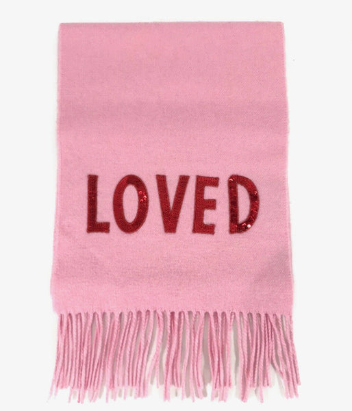 NEW/AUTHENTIC GUCCI Sequin Loved Silk Cashmere Blend Scarf, Pink