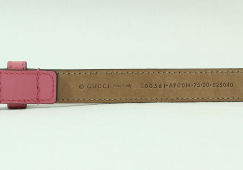 NEW/AUTHENTIC GUCCI 380561 Studded Leather Belt, Pink 75-30