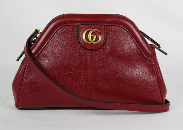 NEW GUCCI 524620 Belle Marmont Feline Small Crossbody Bag, Red