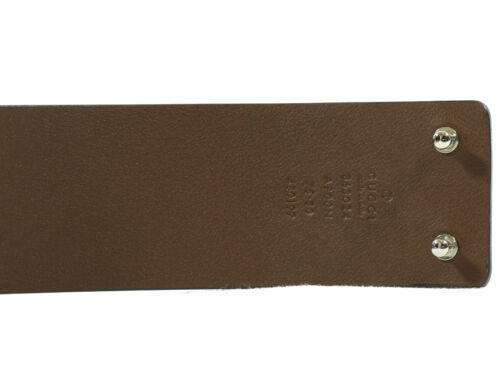 NEW/AUTHENTIC GUCCI 363024 Leather Horsebit Waist Belt, Brown 75-30 DISPLAY