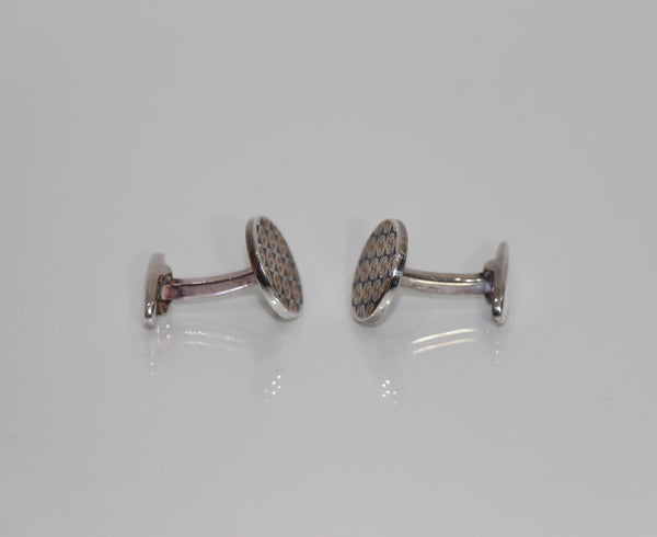 NEW/AUTHENTIC GUCCI 298822 Sterling Silver Interlocking G Cufflinks