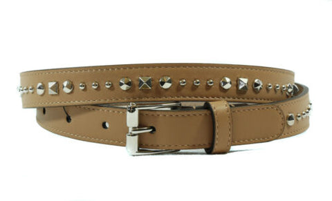 NEW/AUTHENTIC GUCCI 380561 Studded Leather Belt, Camelia 90-36