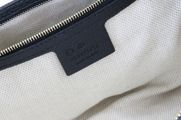 NEW GUCCI 607722 Soho Leather Tote Crossbody Bag, Black