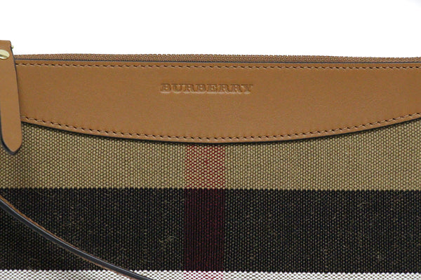 NEW BURBERRY Penhurst Canvas Check Peyton Wristlet Crossbody Bag