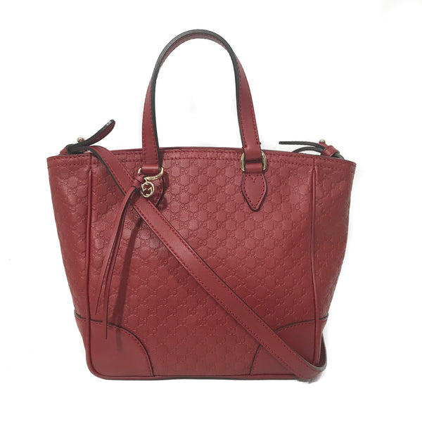 NEW GUCCI 449241 GG Microguccissima Leather Small Crossbody Bag, Red