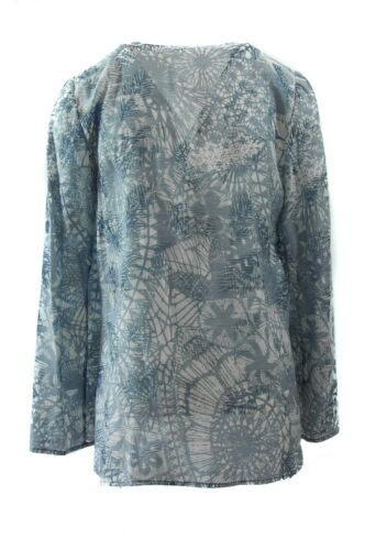 NWT $275 TORY BURCH Texture Tunic, Baltic Sea Dream Sz 4