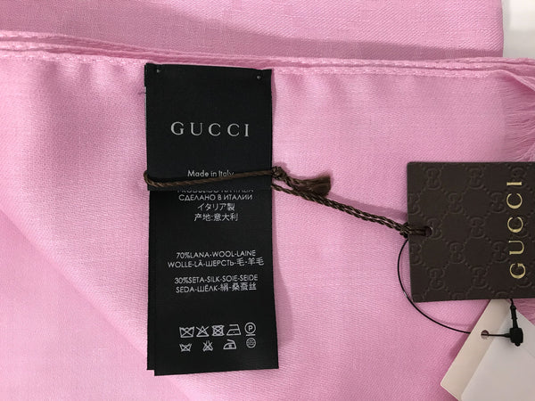 NEW GUCCI 165904 Women's Wool Silk GG Guccissima Scarf Muffler