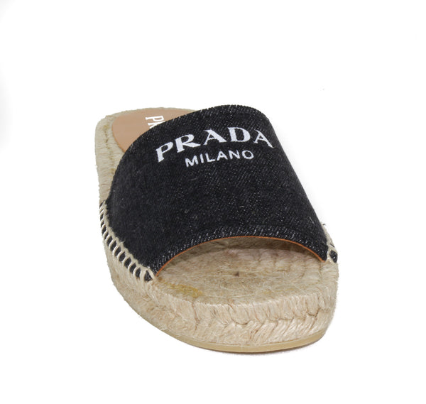 NEW PRADA Women's Denim Sandals