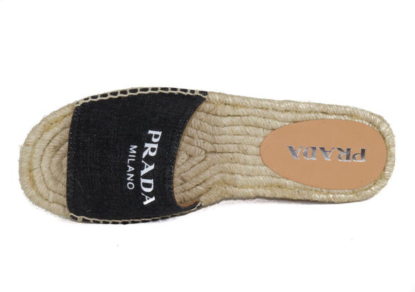 NEW PRADA Women's Denim Sandals