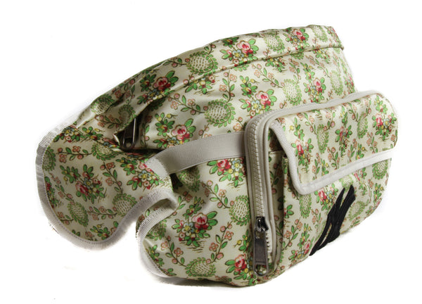 NEW GUCCI 536842 NY Yankees Patch Satin Silk Floral Belt Bag Convertible Backpack