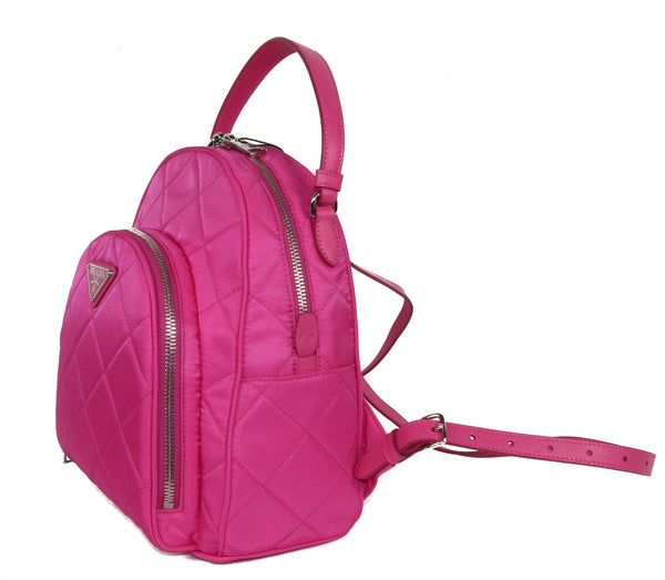NEW PRADA Zaino Quilted Nylon Backpack Bag, Fuxia