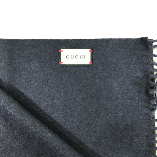 NEW/AUTHENTIC GUCCI Sequin Loved Silk Cashmere Blend Scarf, Blue