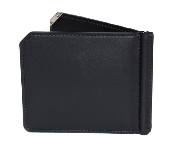 NEW MONTBLANC Men's Urban Spirit Leather Money Clip Bifold Wallet, Black