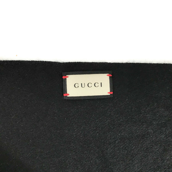 NEW/AUTHENTIC GUCCI Sequin Loved Silk Cashmere Blend Scarf, Black/Yellow