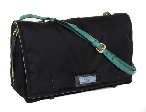 NEW PRADA Pattina Nylon Messenger Bag, Multicolor